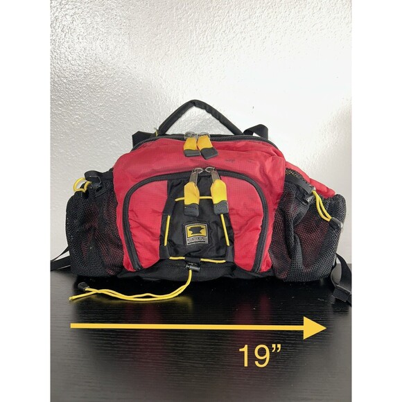 Mountainsmith Tour Red Lumbar Shoulder Fanny Hiking Pack Red/Black/Yellow 19” - Picture 1 of 5